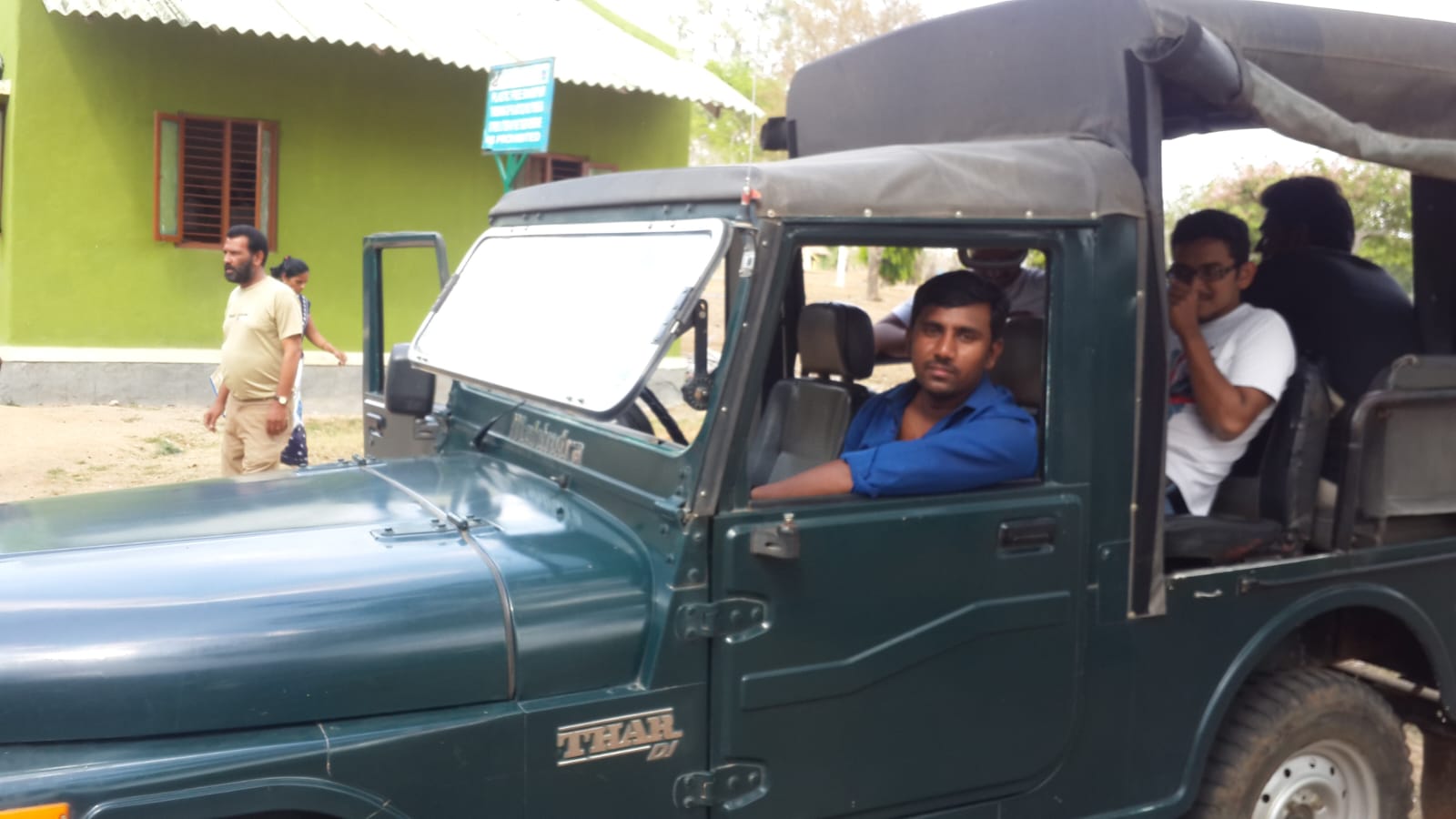 Safari jeep with tourists on a Kabini jungle safari, Nagarhole Tiger Reserve